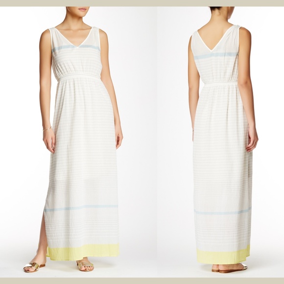 NWT $148 Tommy Bahama Piemonte Stripe Maxi Dress Grey Green‎ [SZ Medium ] - Picture 1 of 5